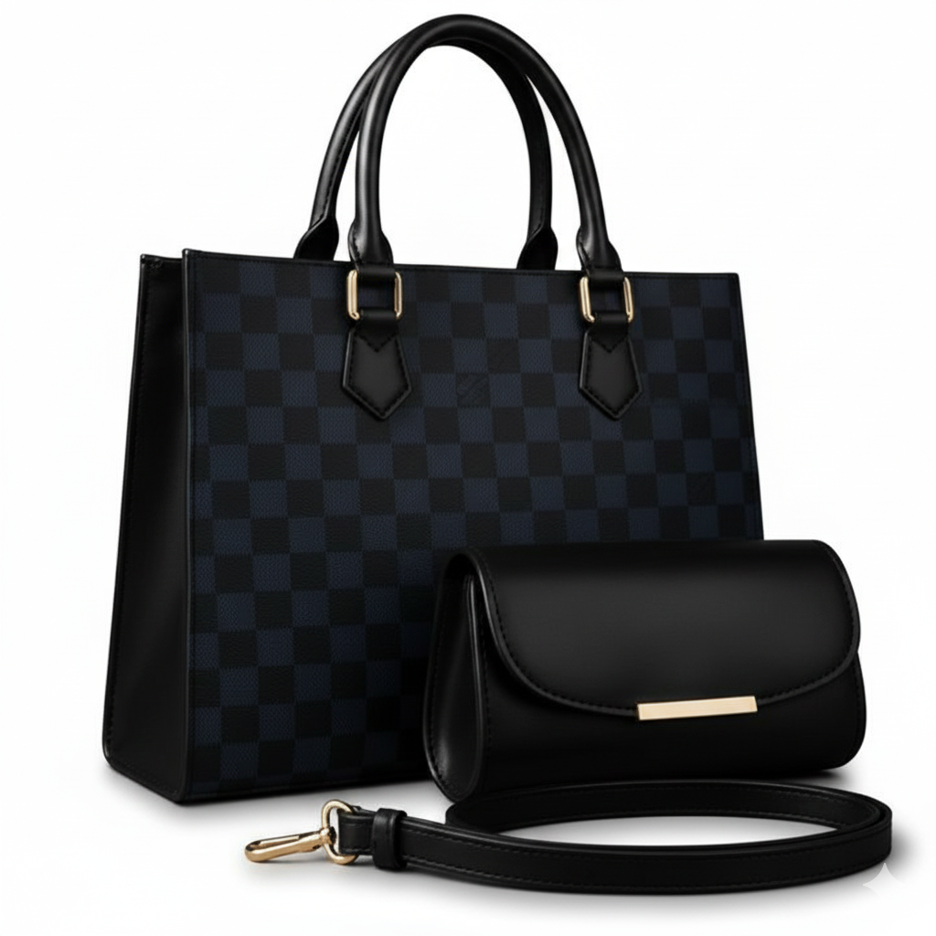 Marvella 2-Pcs Handbag Set - Black