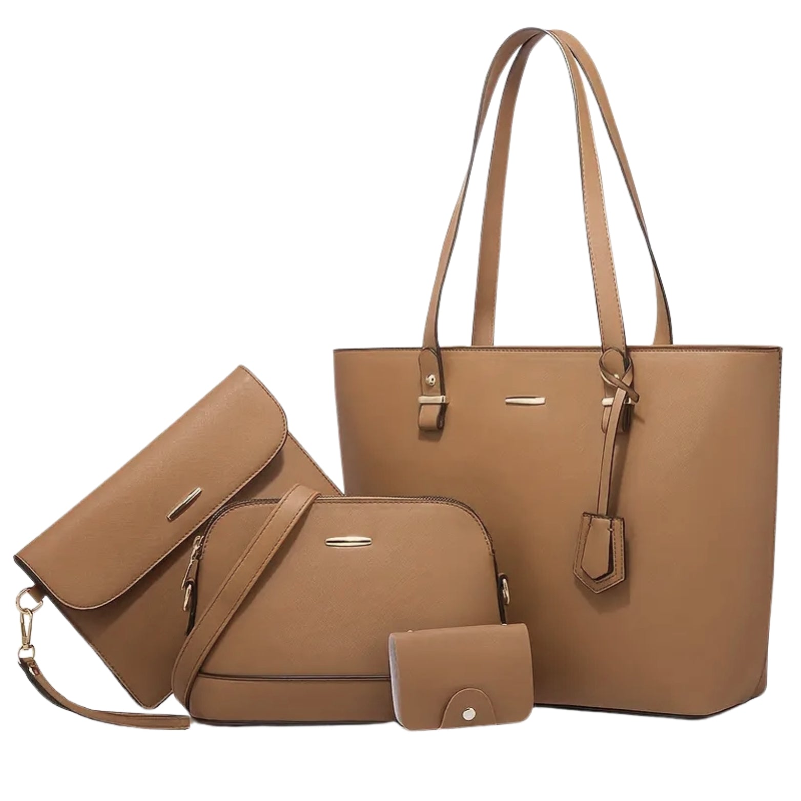 Micro 4Pc's Handbag - Brown