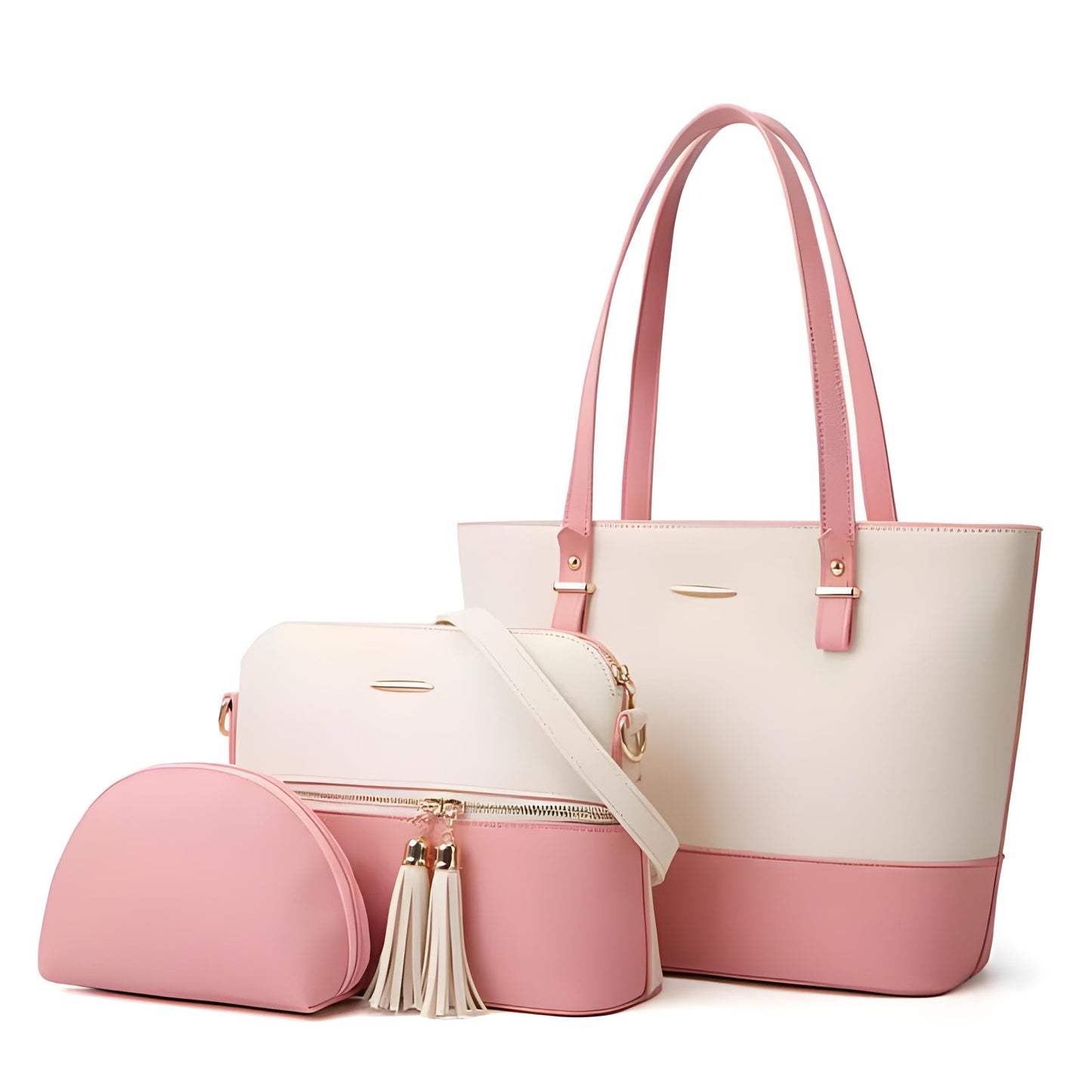 BZ 3 IN 1 WHITE - PINK Handbags