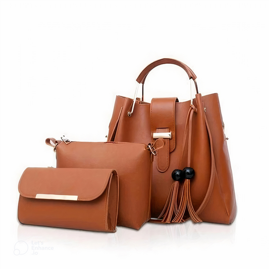 Alexa 3 PC's Brown Handbag