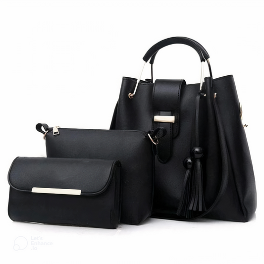 Alexa 3 PC's Black Handbag