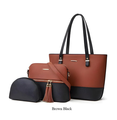 BZ 3 IN 1 Camel - BLACK Handbags