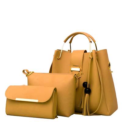 Alexa 3 PC's Yellow Handbag