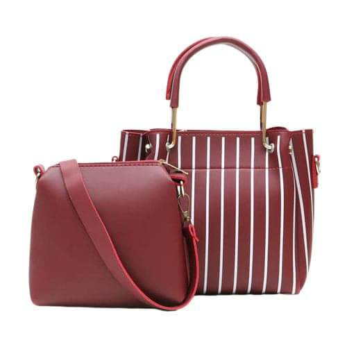 OSTOMY 2-Pc Handbag Set - Maroon