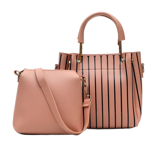 OSTOMY 2-Pc Handbag Set - Pink