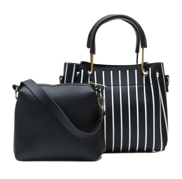 OSTOMY 2-Pc Handbag Set - Black