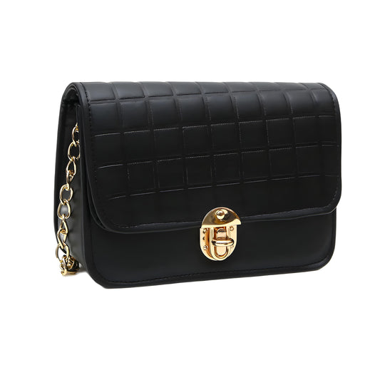 MANDY BUBBLE FLAP BOX (BLACK)