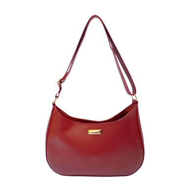 Daphne Maroon Hobo Bag