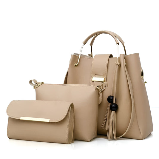 Alexa 3 PC's Beige handbag